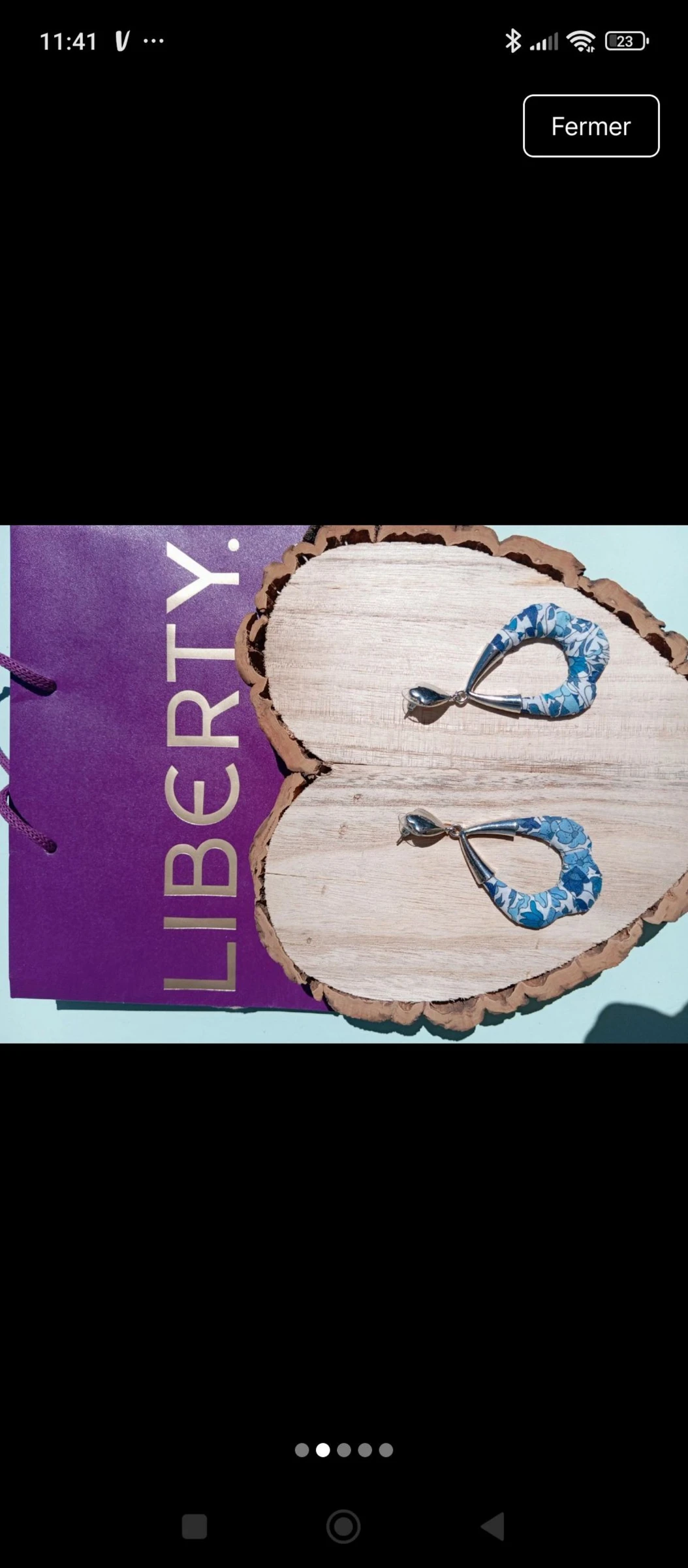 Liberty blauwe oorbellen – photo 4